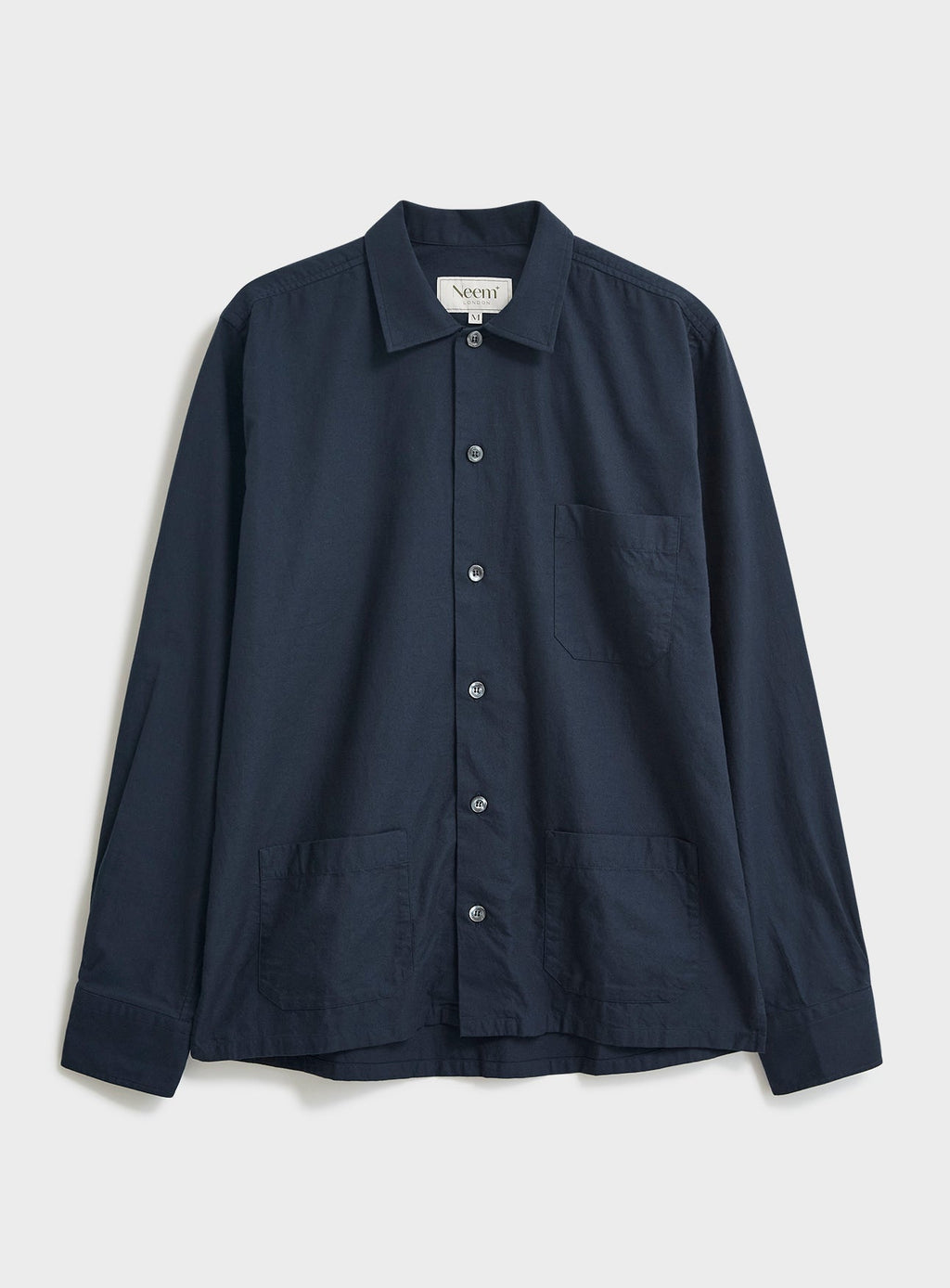 Surchemise marine en coton régénératif