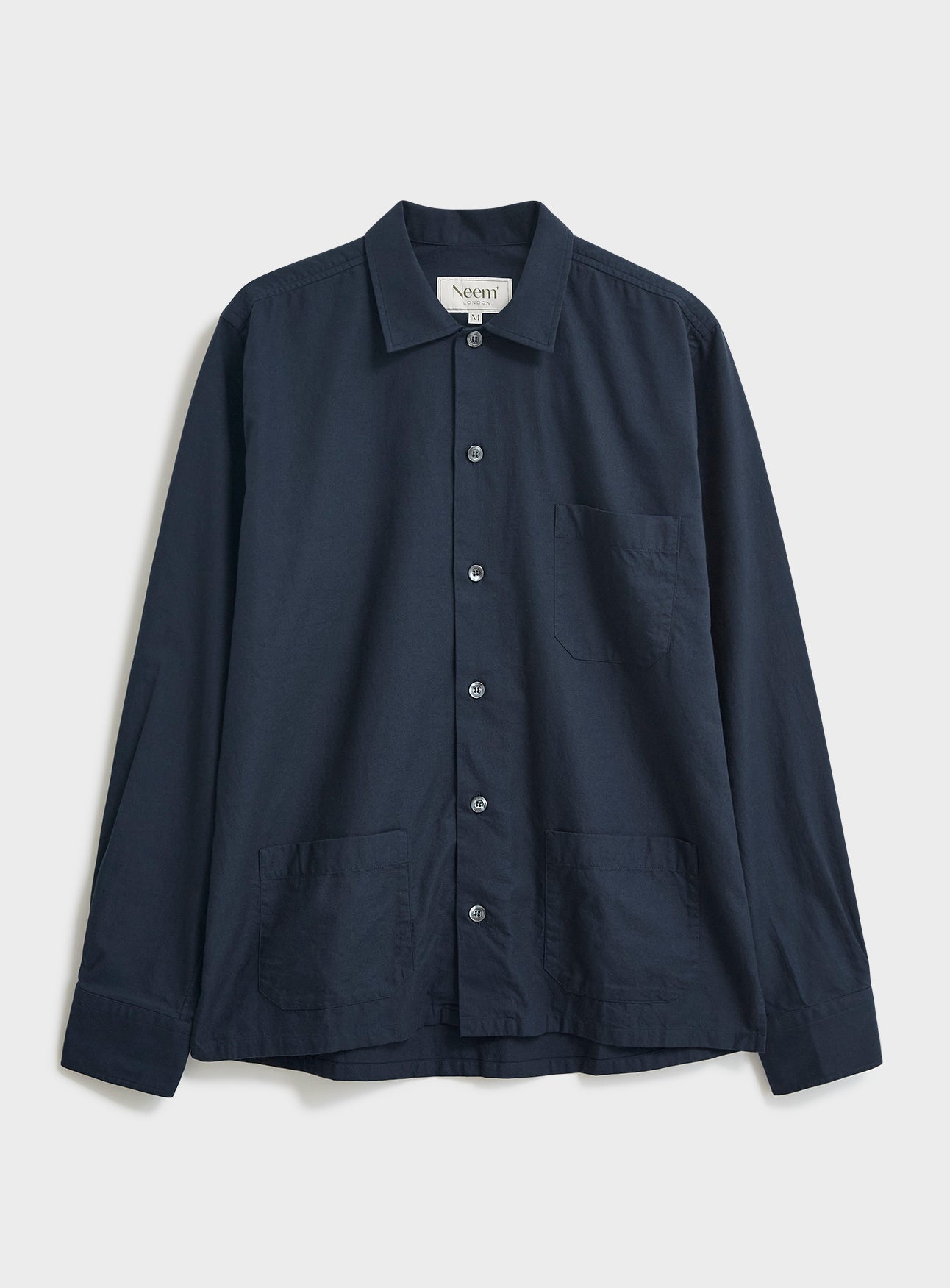 Surchemise marine en coton régénératif