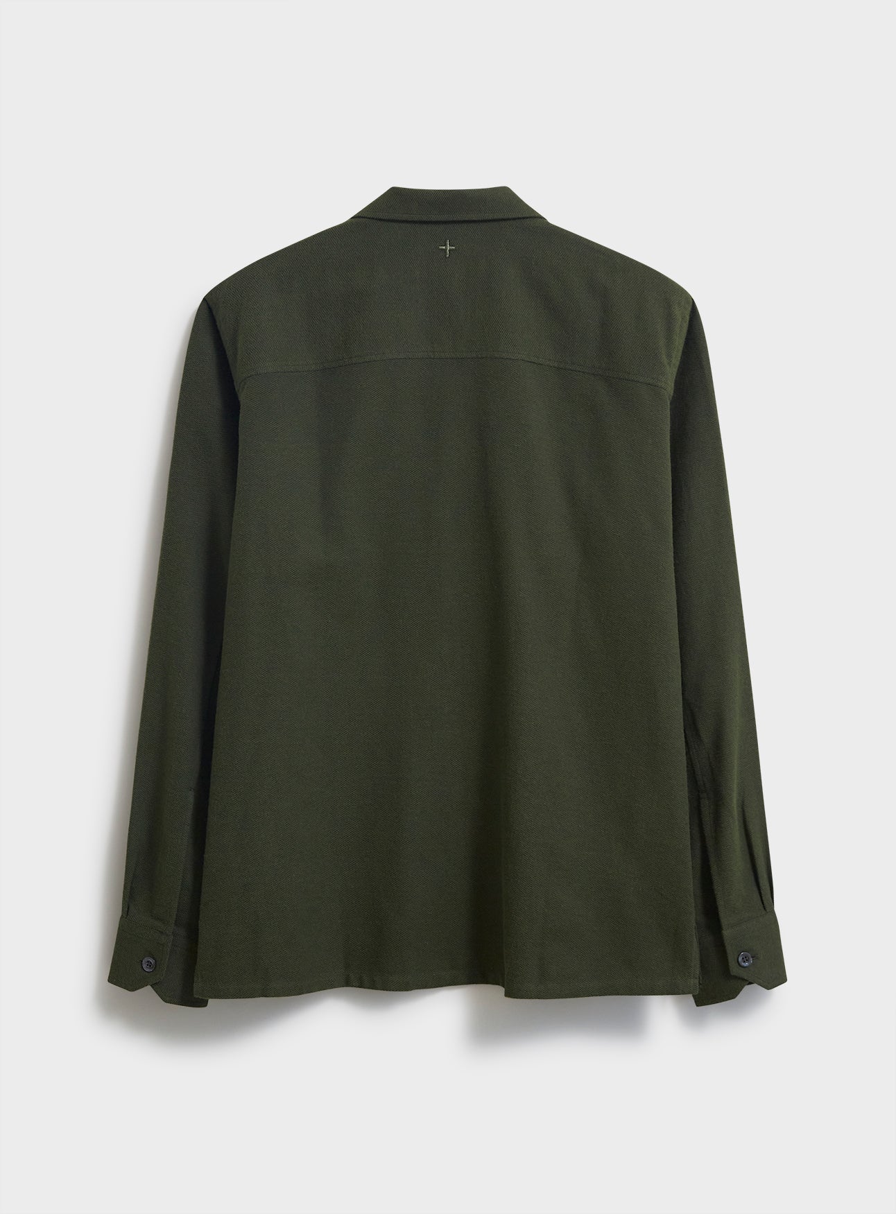 Surchemise en flanelle verte italienne recyclée