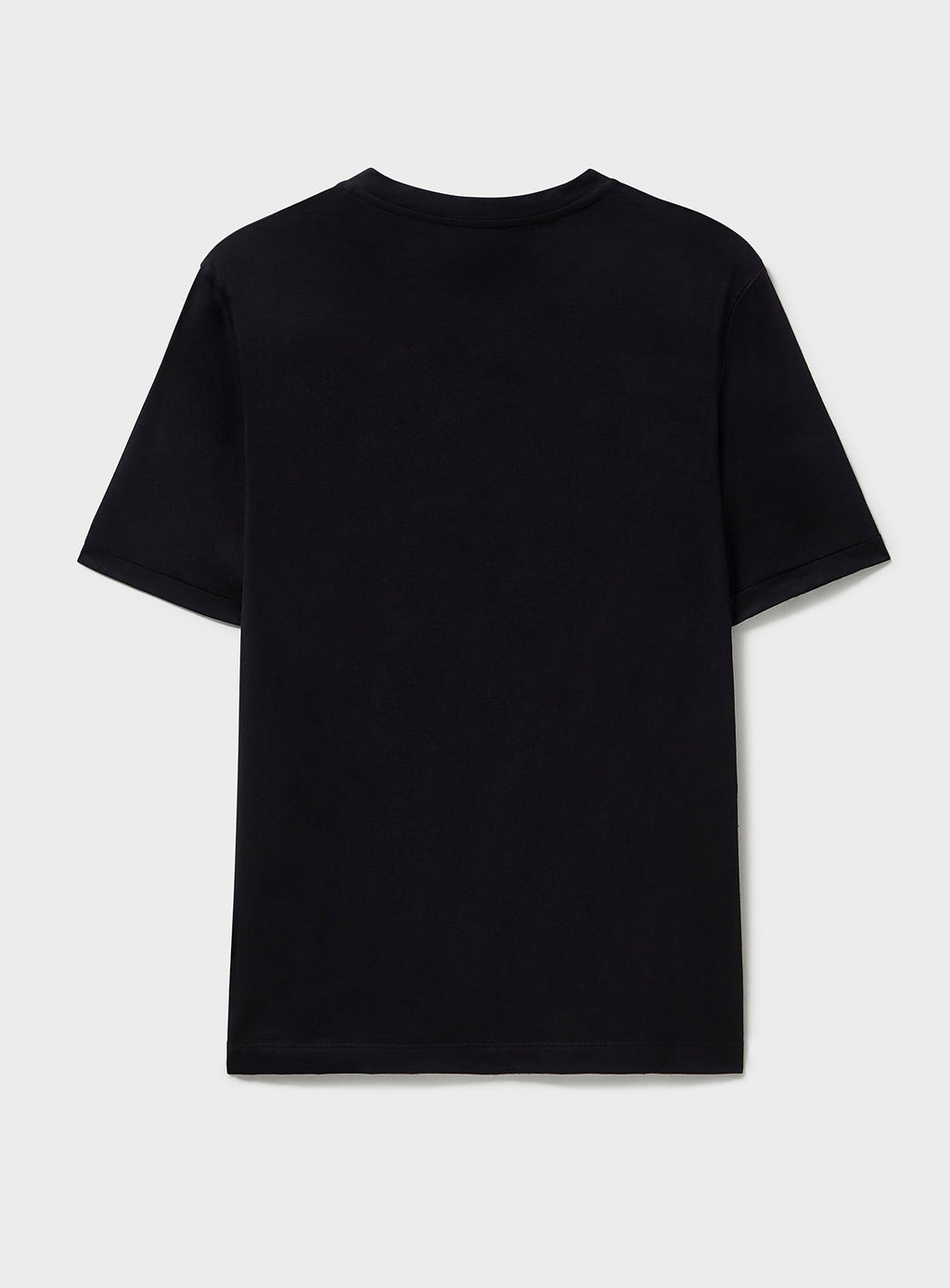 T-shirt noir en jersey stretch de laine mérinos