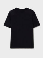 T-shirt noir en jersey stretch de laine mérinos
