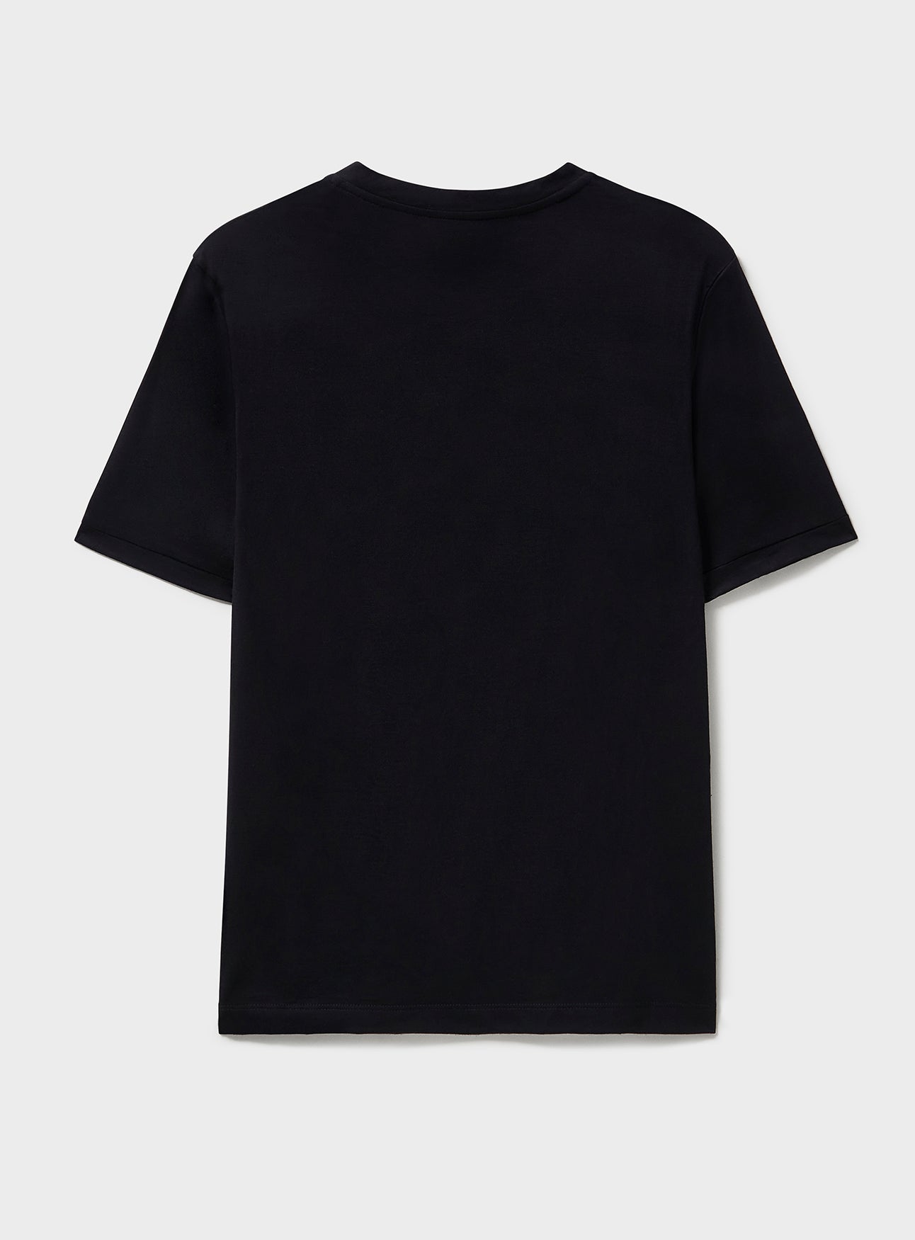 T-shirt noir en jersey stretch de laine mérinos