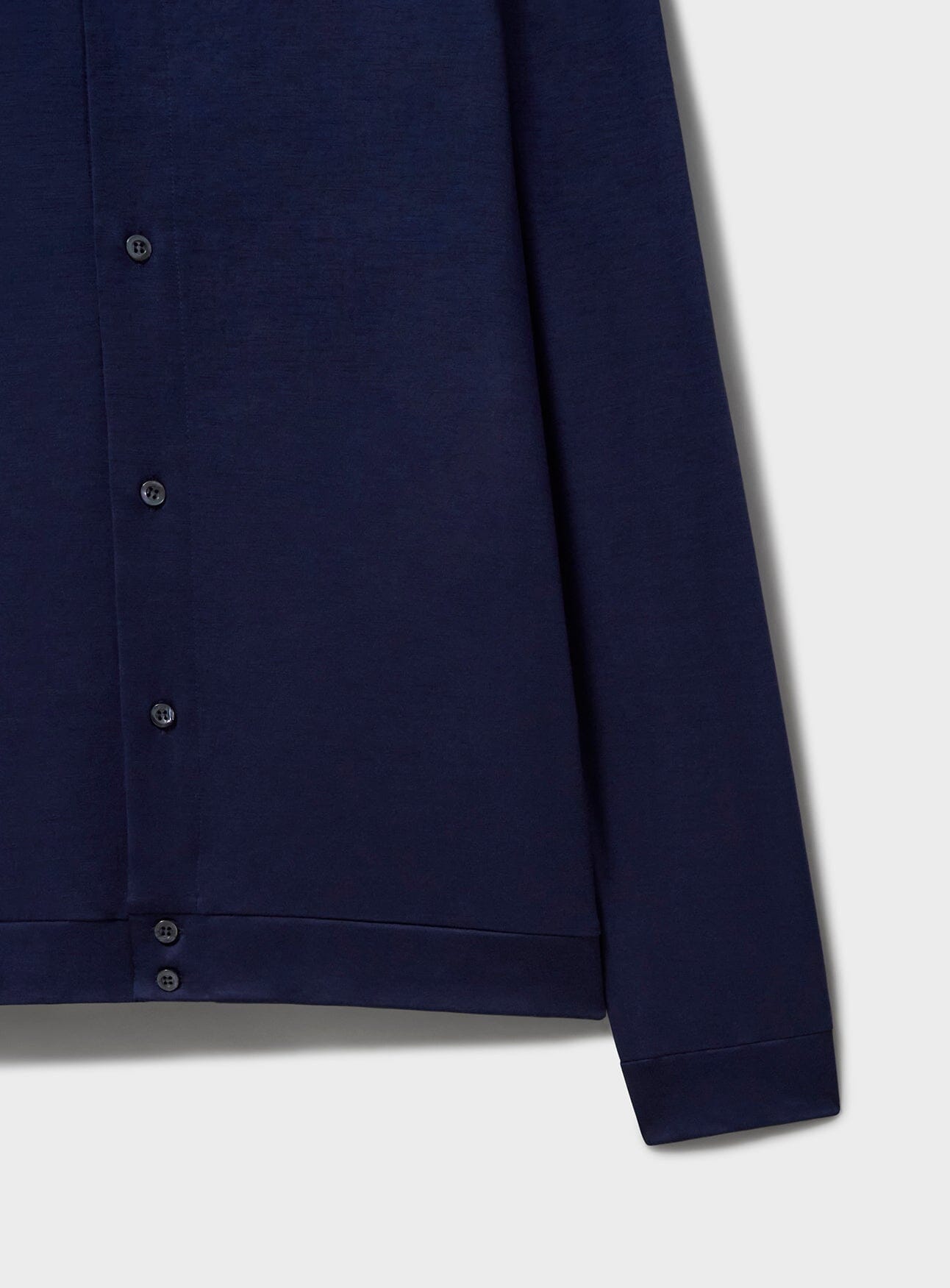Surchemise en jersey de laine mérinos bleu acier