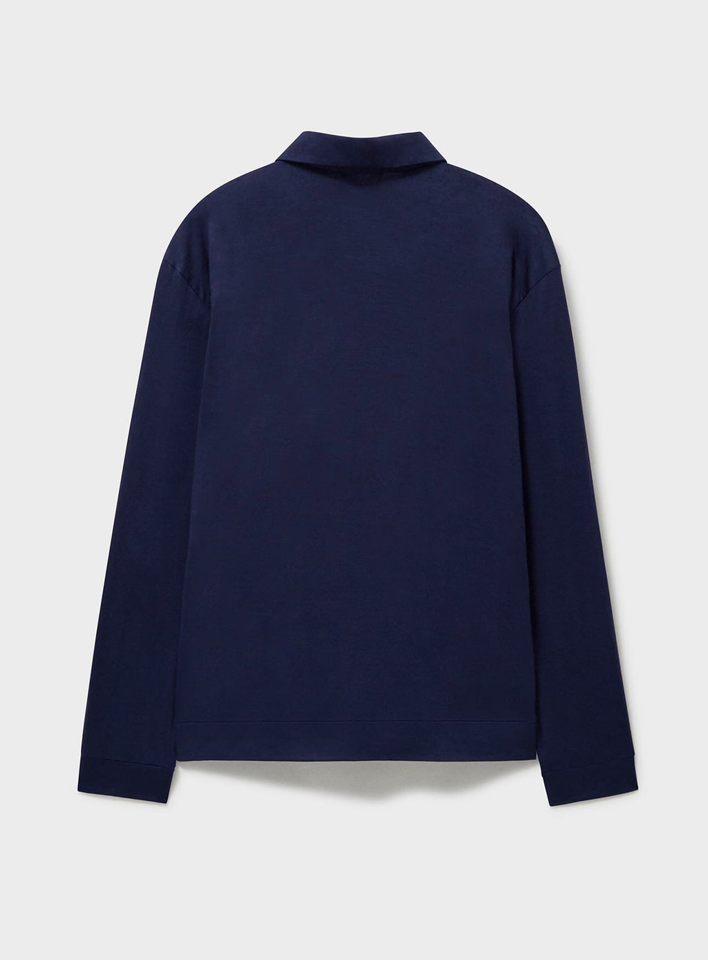 Surchemise en jersey de laine mérinos bleu acier