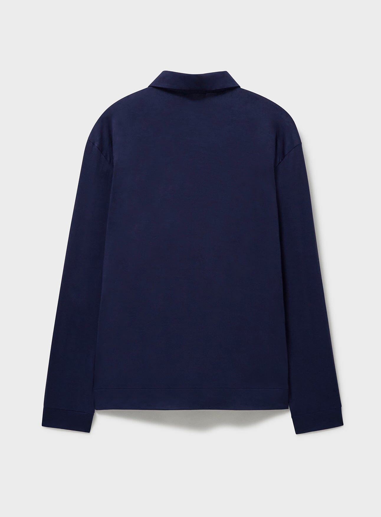 Surchemise en jersey de laine mérinos bleu acier
