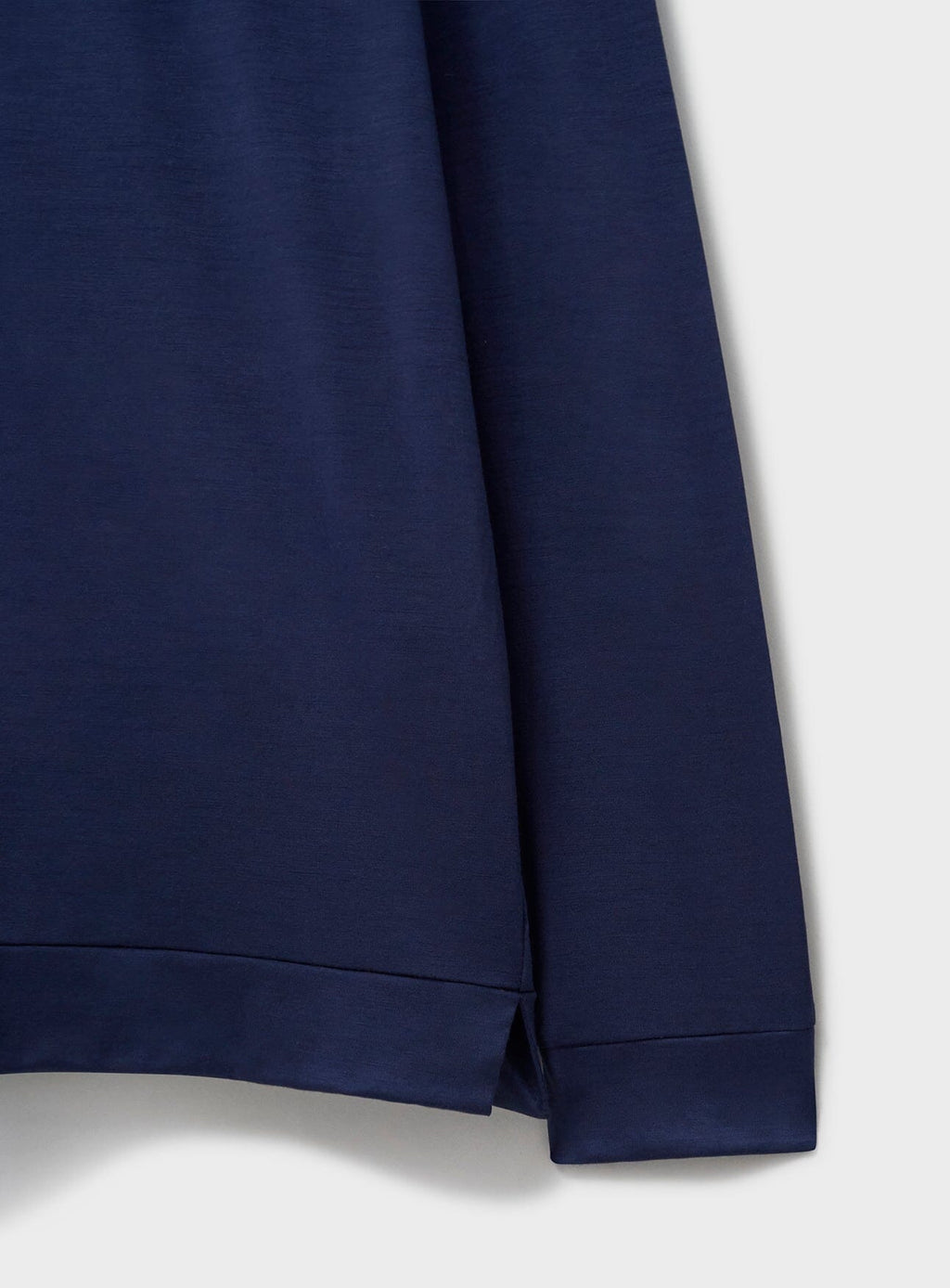 Polo extensible en laine mérinos bleu acier