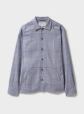 Surchemise Prince de Galles bleu marine 100 % coton recyclé