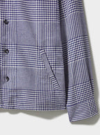 Surchemise Prince de Galles bleu marine 100 % coton recyclé