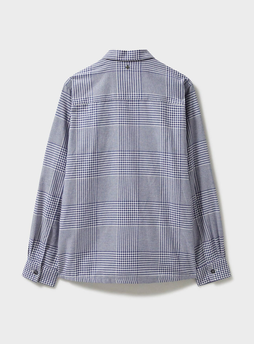 Surchemise Prince de Galles bleu marine 100 % coton recyclé