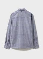 Surchemise Prince de Galles bleu marine 100 % coton recyclé