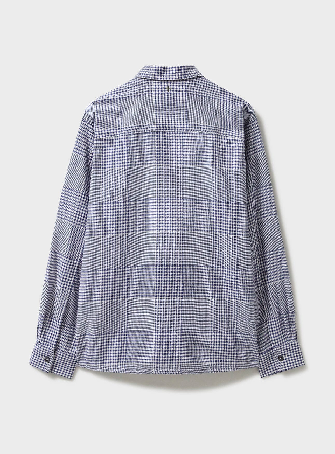 Surchemise Prince de Galles bleu marine 100 % coton recyclé