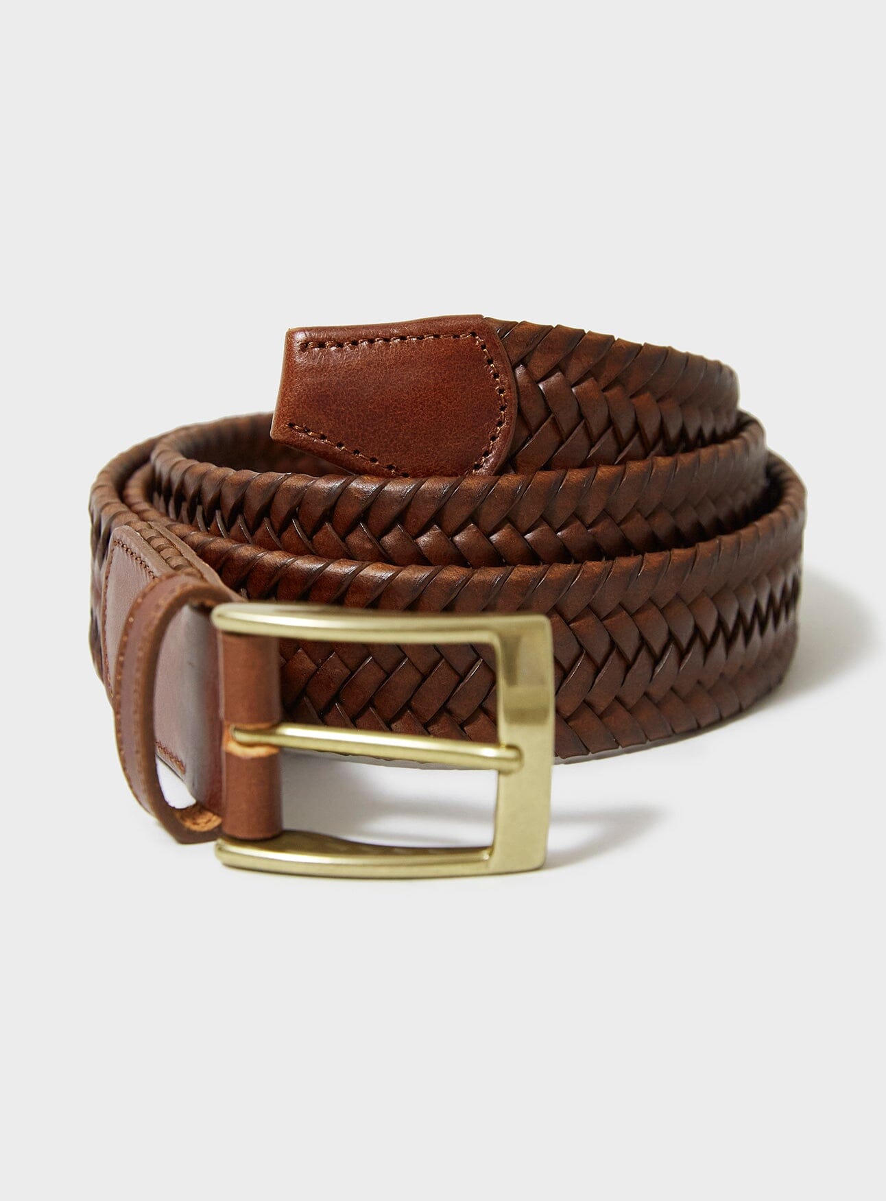 Ceinture tressée Hazel en cuir recyclé