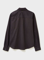 Surchemise en flanelle double poche, chocolat italien recyclé