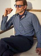 Chemise confortable recyclée de la Marine italienne à coupe carrée