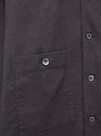 Surchemise en flanelle double poche, chocolat italien recyclé