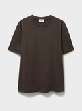 T-shirt stretch en laine mérinos couleur chocolat