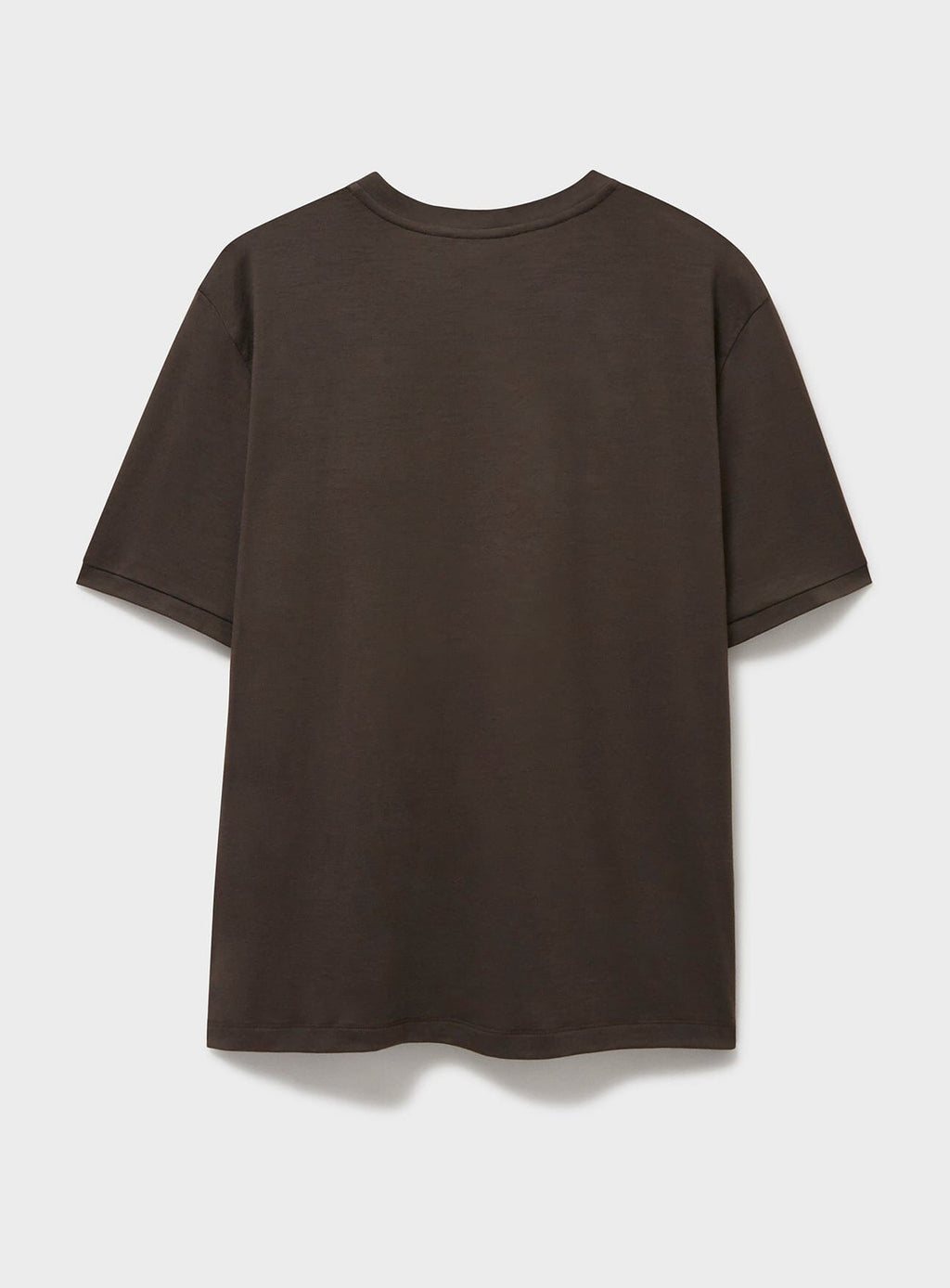 T-shirt stretch en laine mérinos couleur chocolat