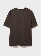 T-shirt stretch en laine mérinos couleur chocolat