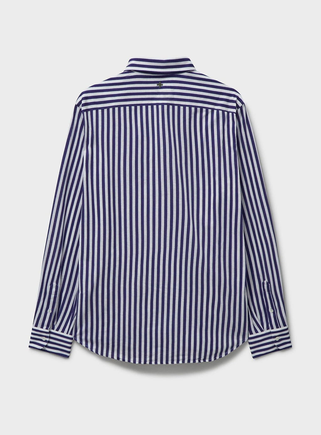 Chemise popover à rayures Navy City et col officier