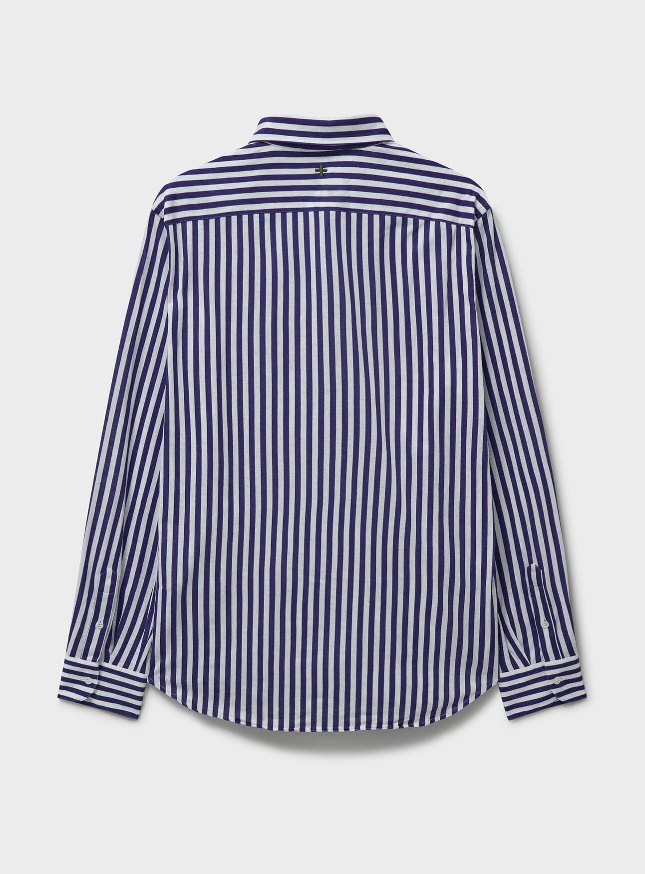 Chemise popover à rayures Navy City et col officier