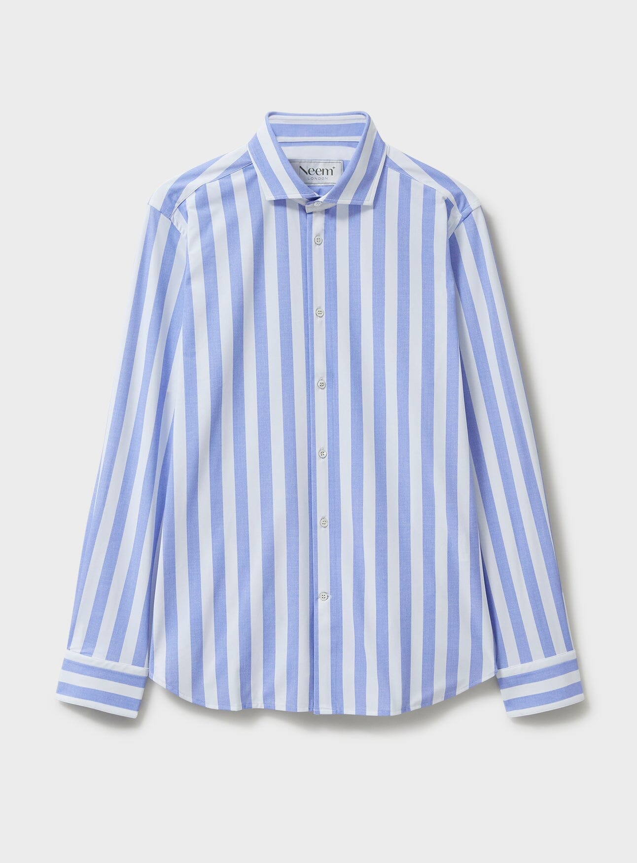 Chemise confortable à rayures italiennes recyclées et coupe évidée
