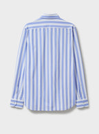 Chemise confortable à rayures italiennes recyclées et coupe évidée