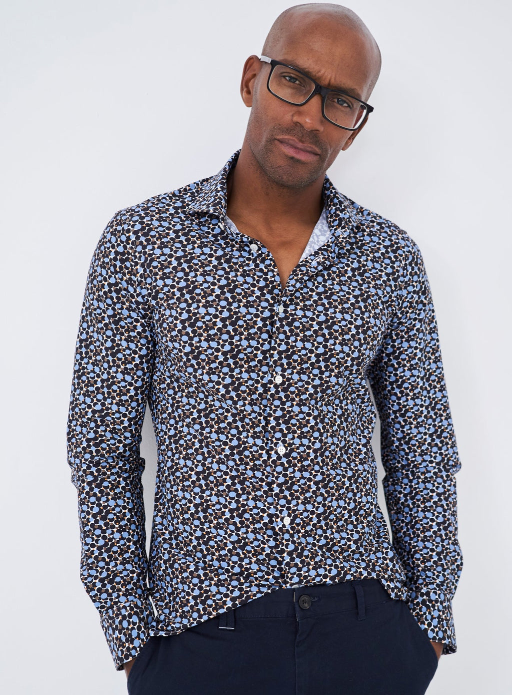 Chemise confort de fête à imprimés multiples recyclée
