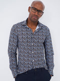 Chemise confort de fête à imprimés multiples recyclée