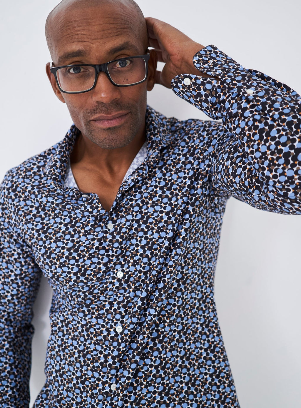 Chemise confort de fête à imprimés multiples recyclée