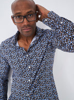 Chemise confort de fête à imprimés multiples recyclée