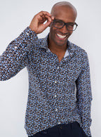 Chemise confort de fête à imprimés multiples recyclée
