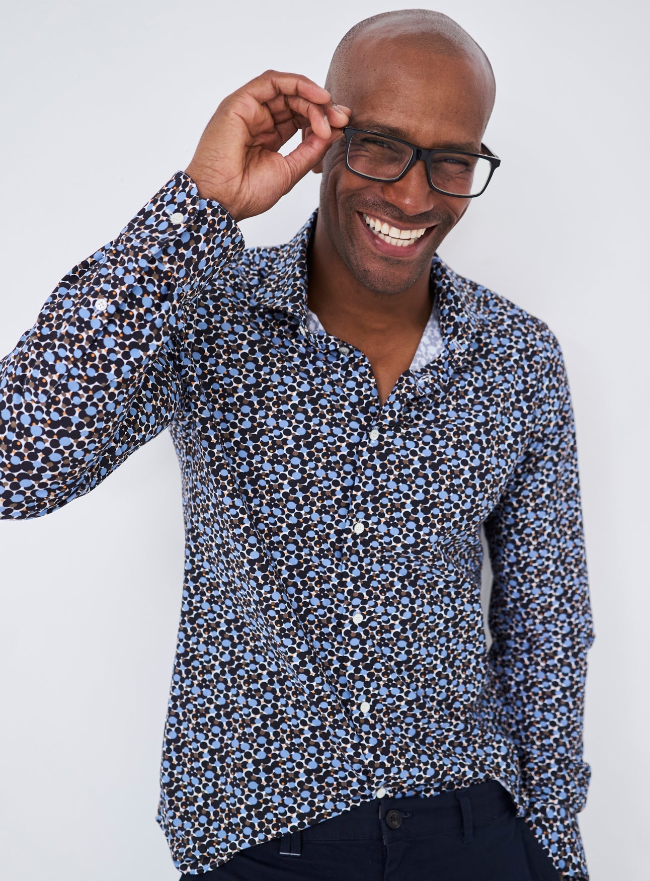 Chemise confort de fête à imprimés multiples recyclée