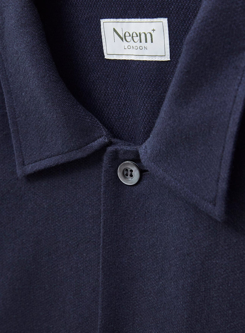 Surchemise en flanelle italienne recyclée bleu marine profond