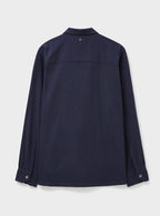 Surchemise en flanelle italienne recyclée bleu marine profond