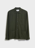 Surchemise en flanelle verte italienne recyclée