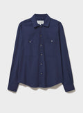 Chemise à double poche en flanelle de la Marine italienne recyclée