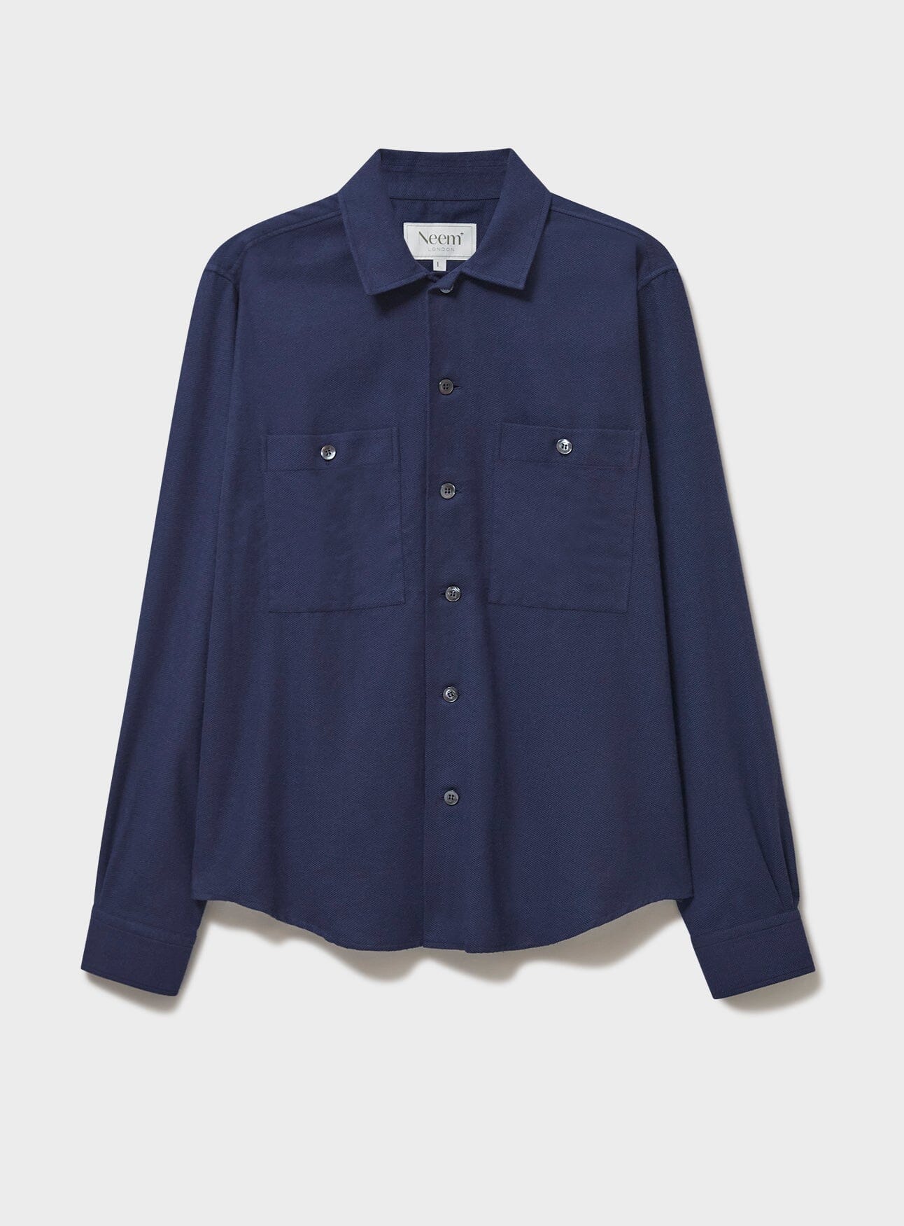 Chemise à double poche en flanelle de la Marine italienne recyclée