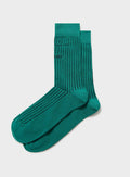 Chaussettes pour homme en coton côtelé britannique recyclé vert vif