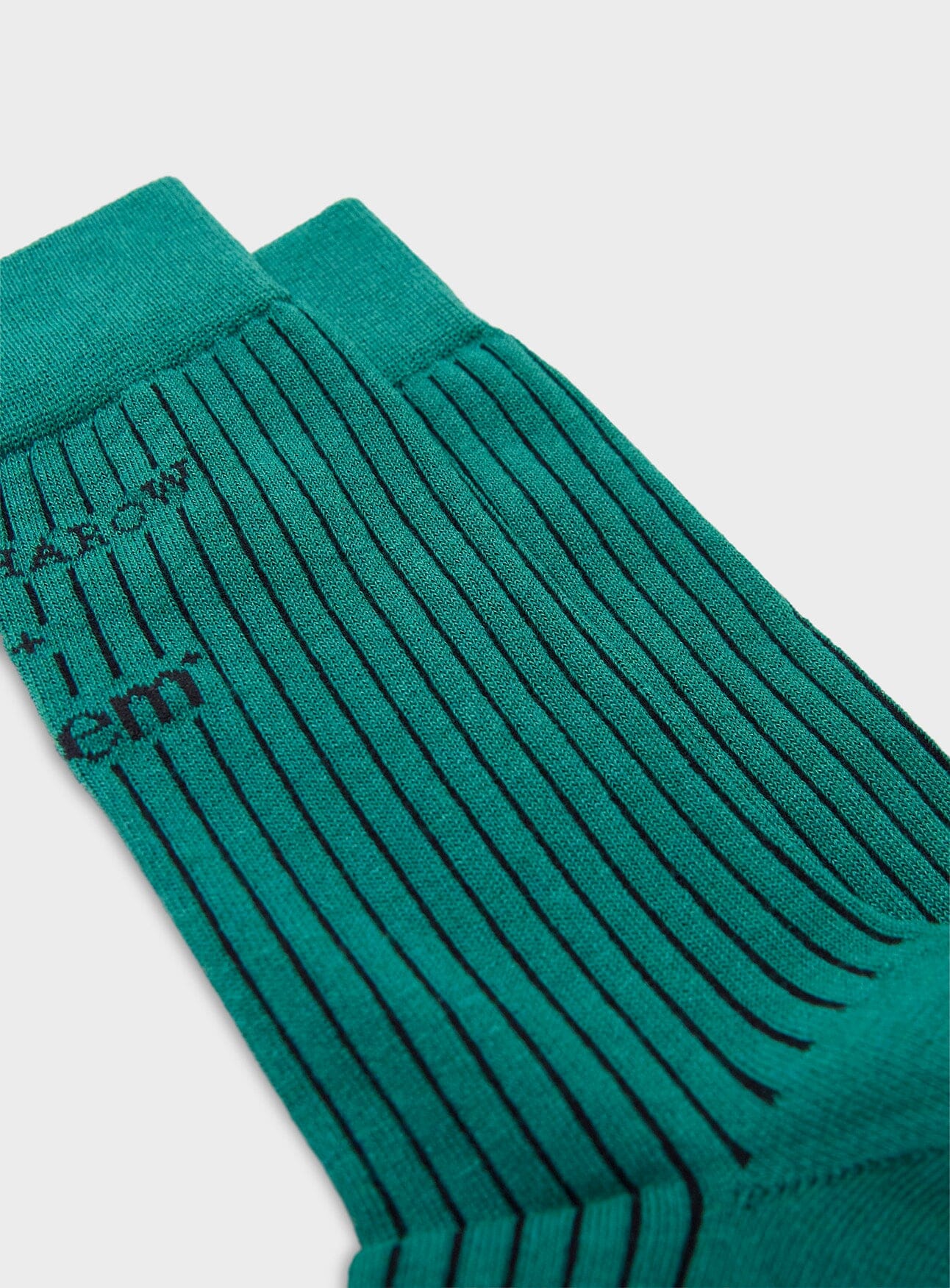 Chaussettes pour homme en coton côtelé britannique recyclé vert vif