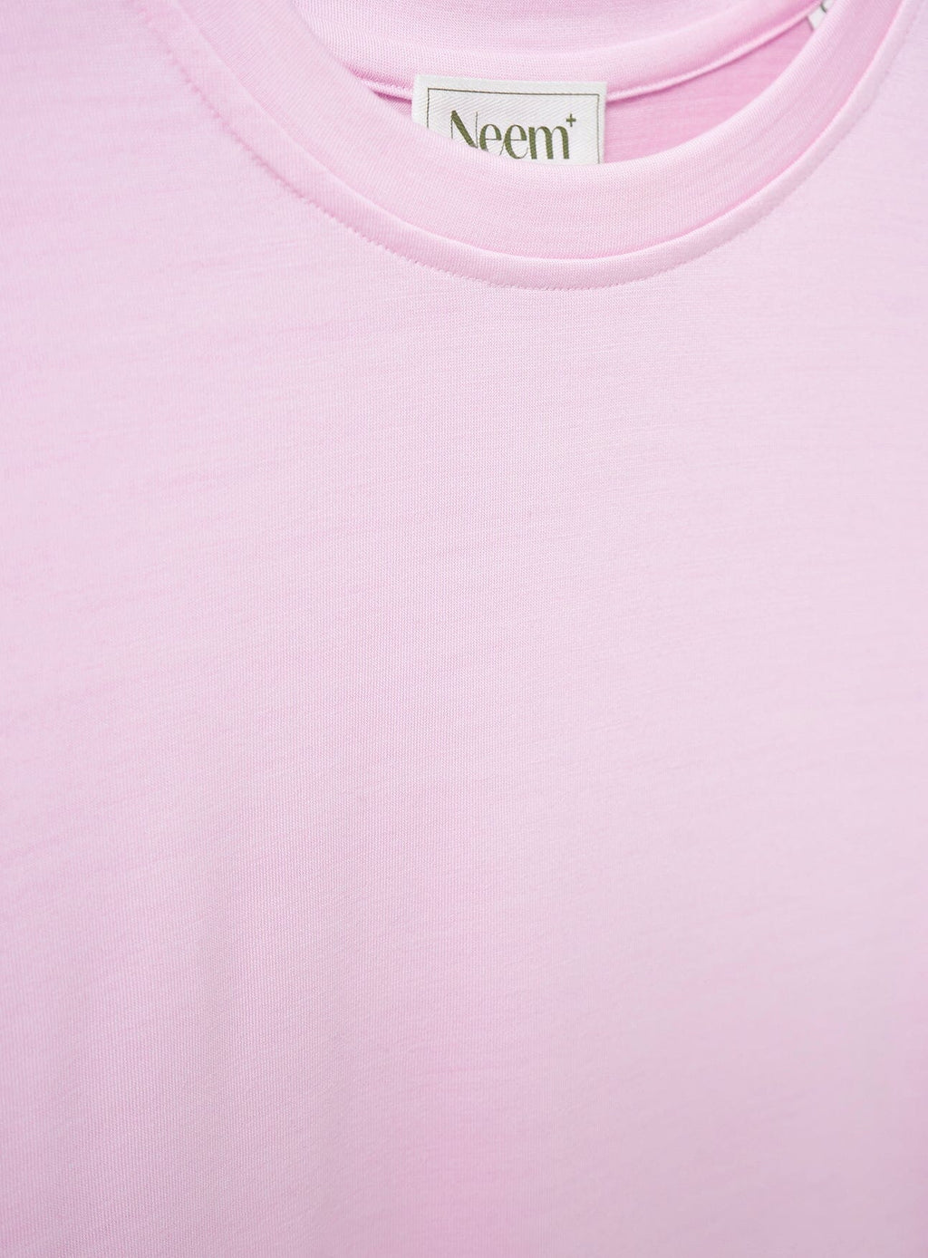 T-shirt en jersey de laine mérinos rose