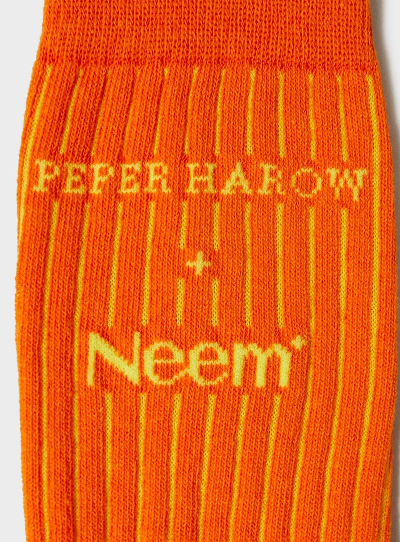 Chaussettes côtelées oranges en coton recyclé pour homme - Fabrication britannique