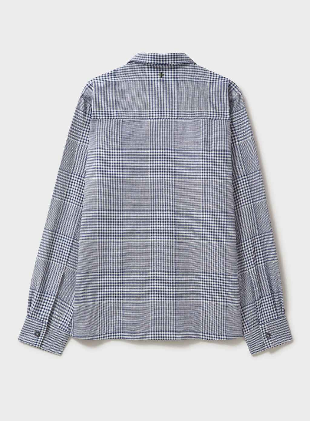 Surchemise Prince de Galles marine en coton 100 % recyclé