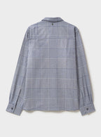 Surchemise Prince de Galles marine en coton 100 % recyclé