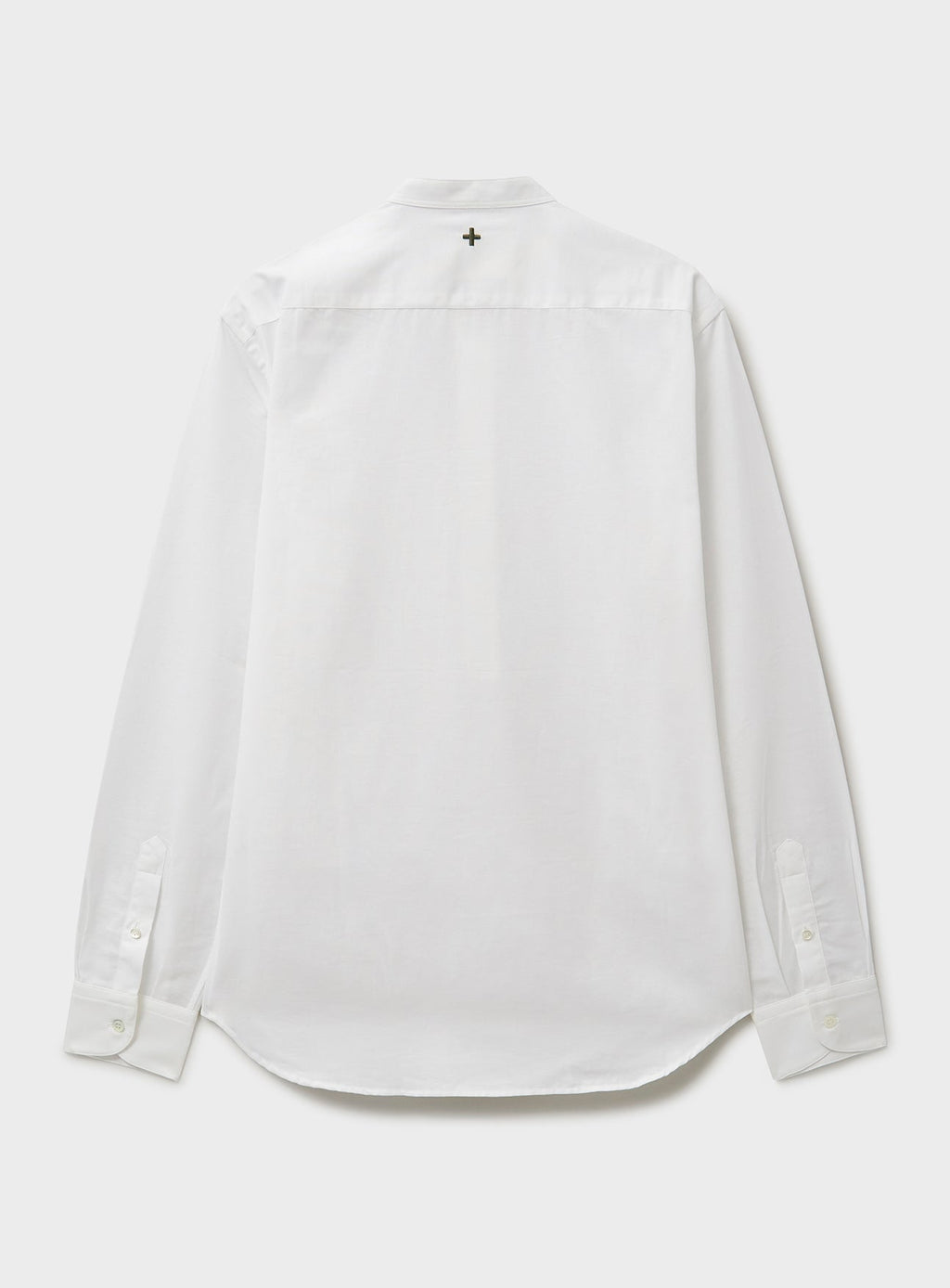 Chemise popover col Nehru blanche recyclée