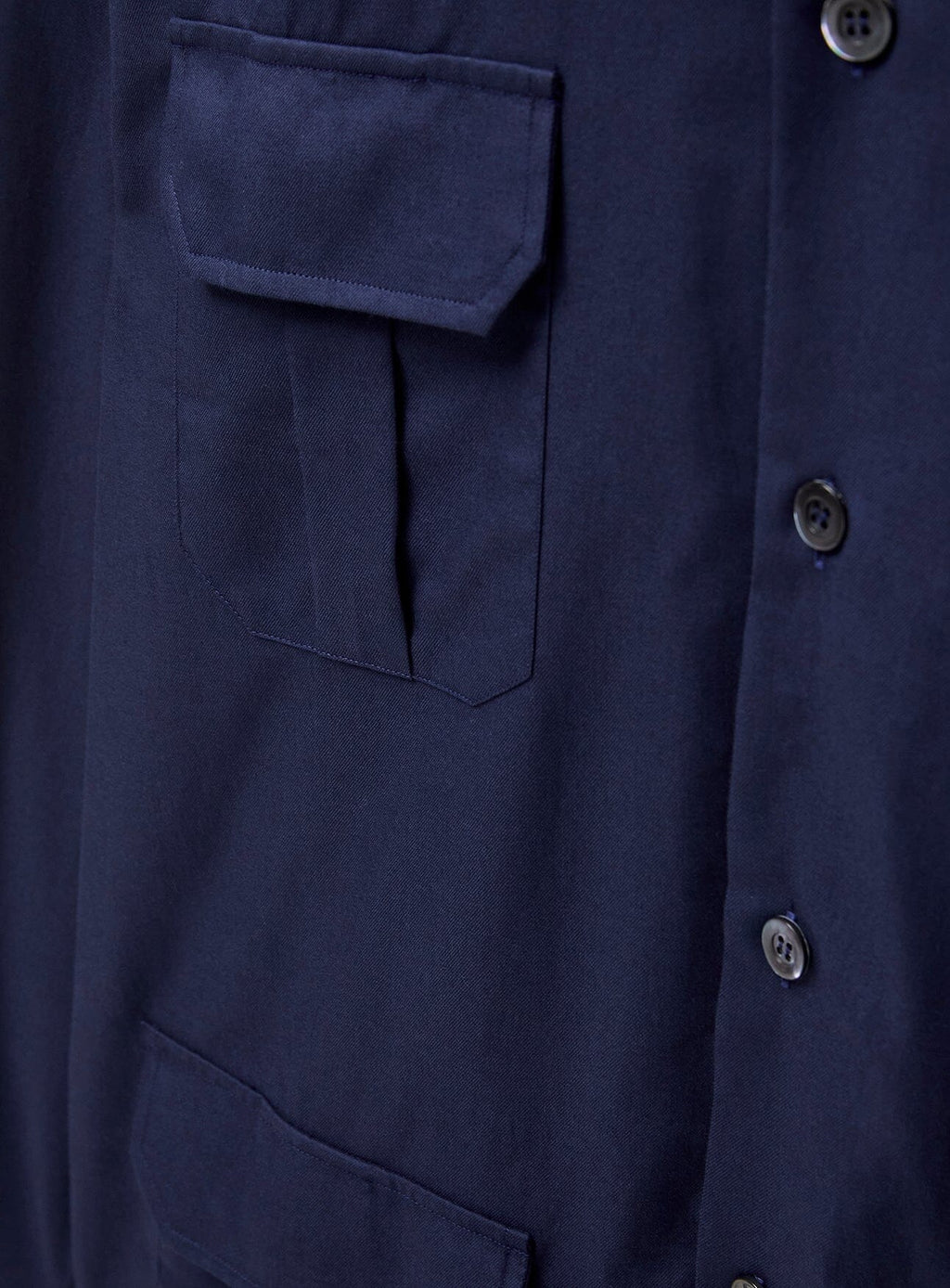 Surchemise bleu marine en coton régénératif