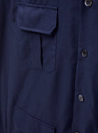 Surchemise bleu marine en coton régénératif