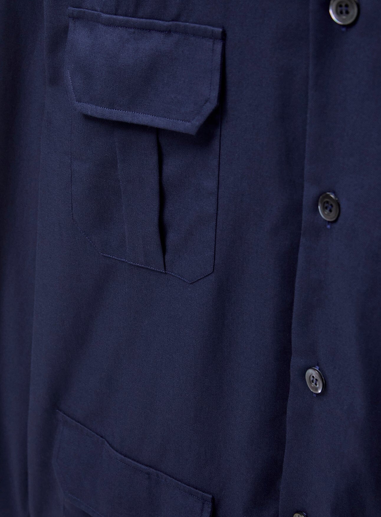 Surchemise bleu marine en coton régénératif