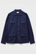 Surchemise bleu marine en coton régénératif