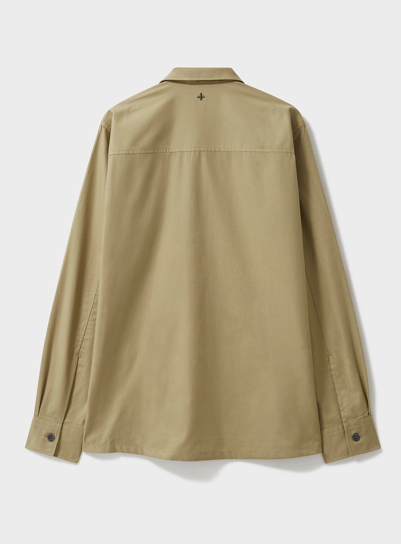 Surchemise kaki en sergé de coton régénératif