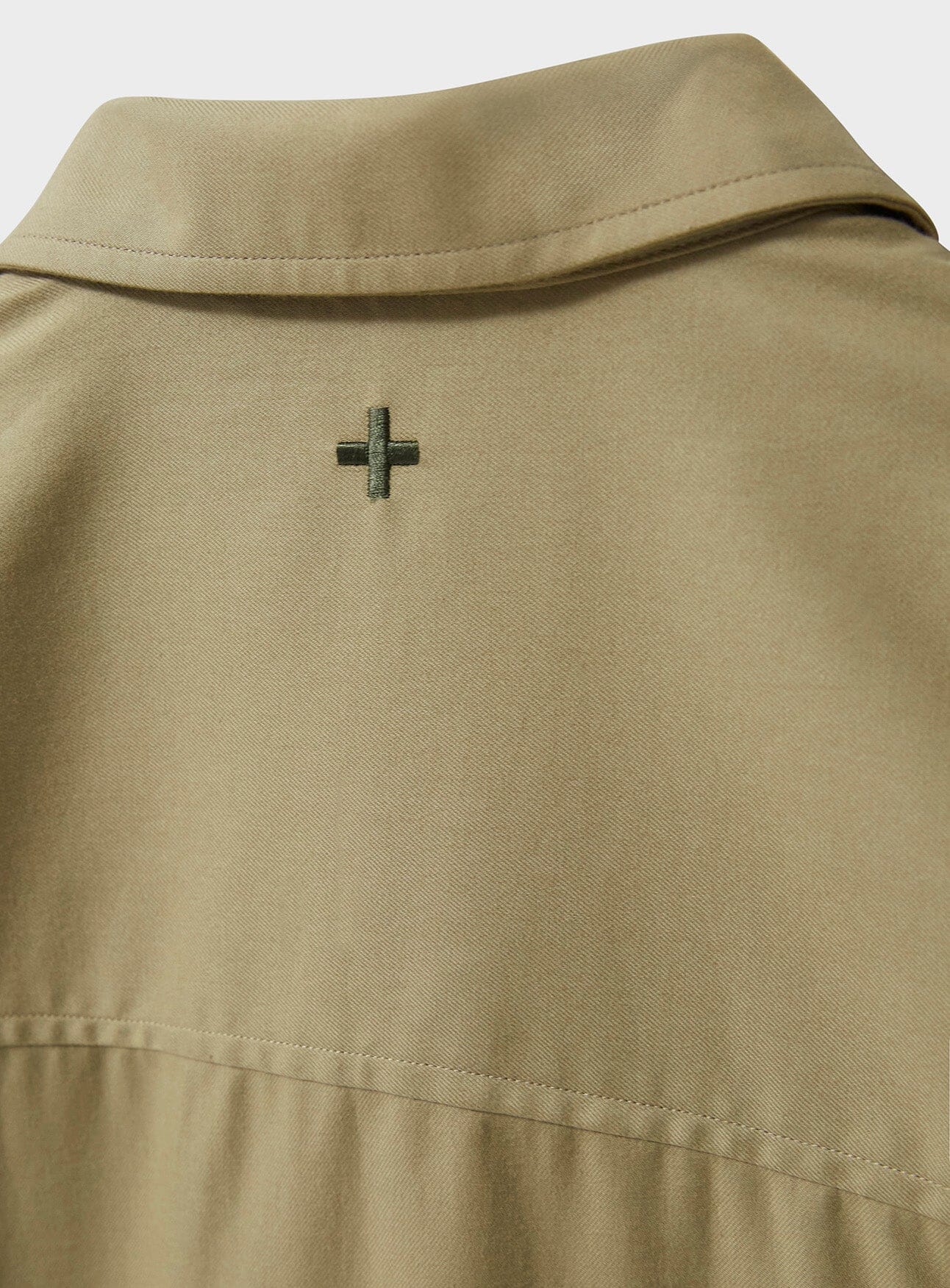 Surchemise kaki en sergé de coton régénératif